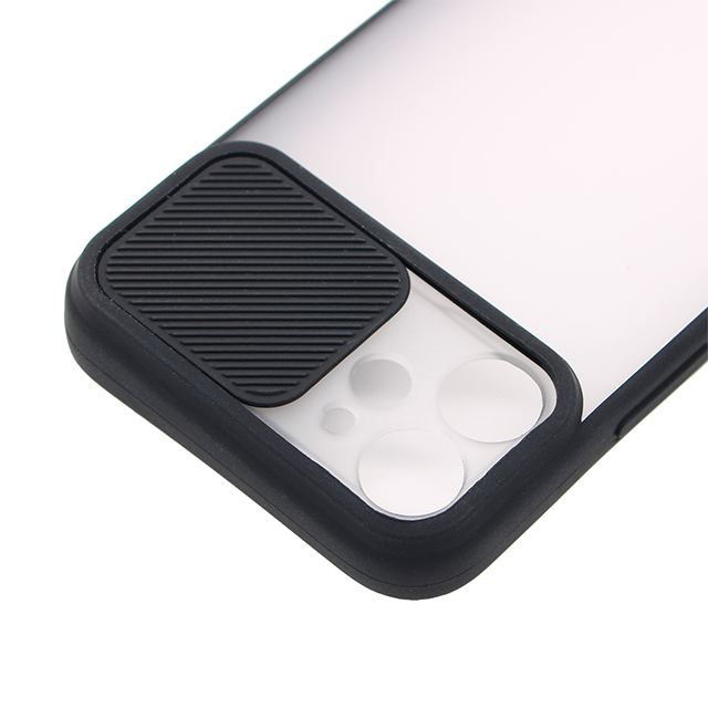 【iPhone12 mini ケース】スライドカメラカバーケース (ブラック)サブ画像