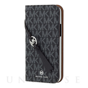 【iPhoneSE(第3/2世代)/8/7 ケース】FOLIO CASE SIGNATURE with TASSEL CHARM (Black White)