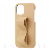 【iPhone12/12 Pro ケース】SLIM WRAP CASE STAND ＆ RING RIBBON (Beige)