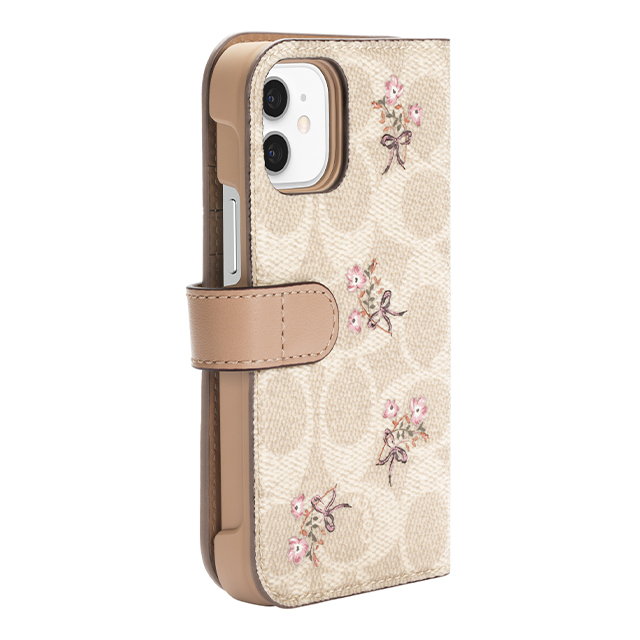 【iPhone12 mini ケース】Folio Case (Floral Bow Signature C Sand/Multi Printed/Glitter Accents)goods_nameサブ画像