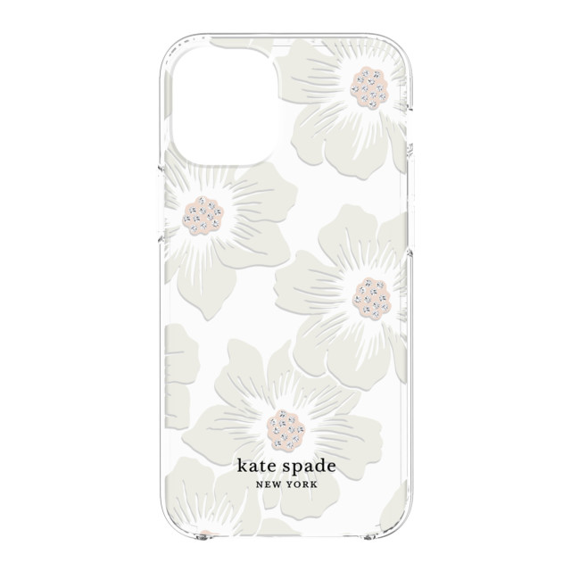 【iPhone12 mini ケース】Protective Hardshell Case (Hollyhock Floral Clear/Cream with Stones)サブ画像