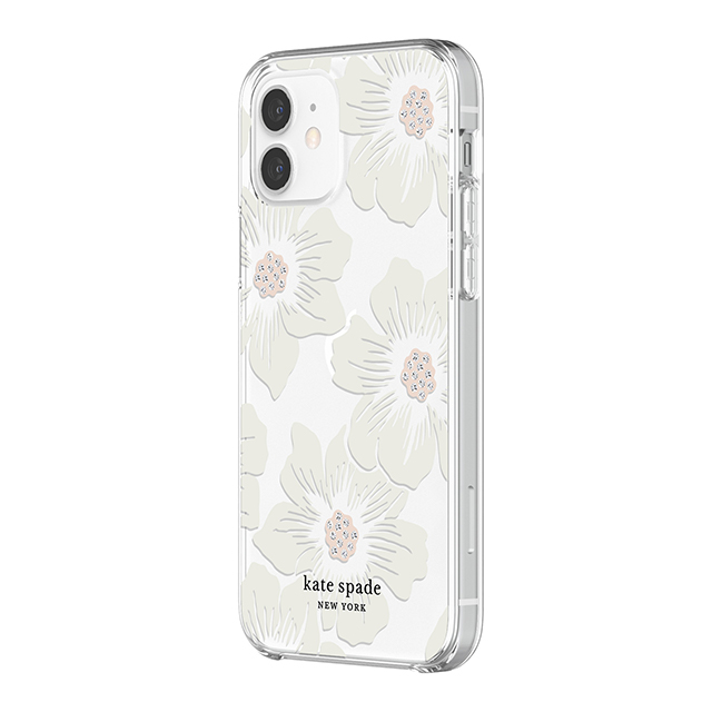 【iPhone12/12 Pro ケース】Protective Hardshell Case (Hollyhock Floral Clear/Cream with Stones)goods_nameサブ画像