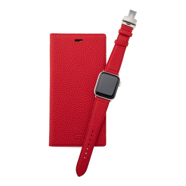 【Apple Watch バンド 49/45/44/42mm】German Shrunken-calf Watchband (Orange) for Apple Watch Ultra2/SE(第2/1世代)/Series9/8/7/6/5/4/3/2/1サブ画像