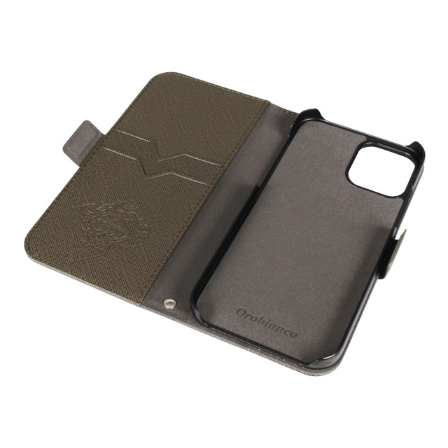 【iPhone12/12 Pro ケース】“サフィアーノ調” PU Leather Book Type Case (グリーン)goods_nameサブ画像
