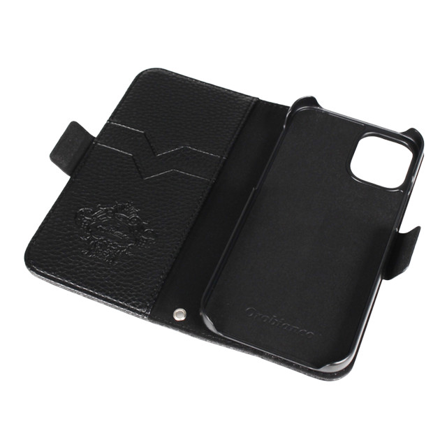 【iPhone12 mini ケース】“シュリンク” PU Leather Book Type Case (ブラック)サブ画像
