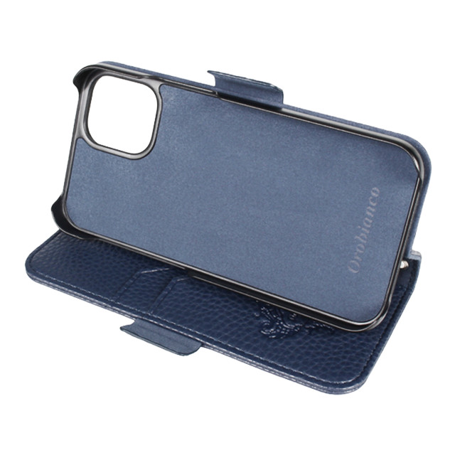 【iPhone12 mini ケース】“シュリンク” PU Leather Book Type Case (ブルー)サブ画像