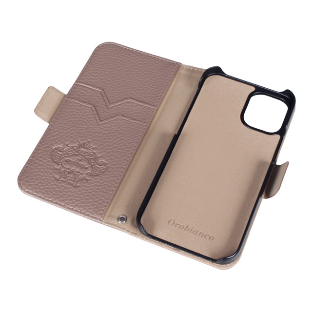 【iPhone12 mini ケース】“シュリンク” PU Leather Book Type Case (グレー)サブ画像