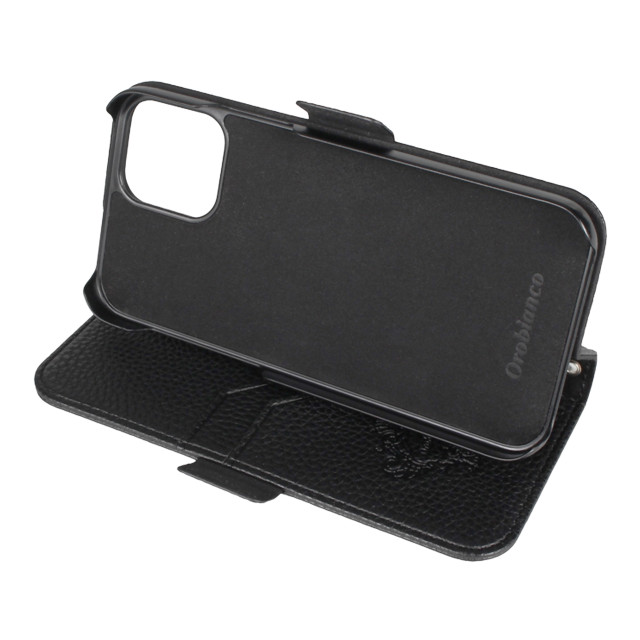 【iPhone12/12 Pro ケース】“シュリンク” PU Leather Book Type Case (ブラック)サブ画像