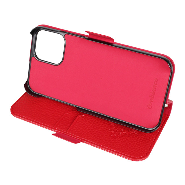 【iPhone12/12 Pro ケース】“シュリンク” PU Leather Book Type Case (レッド)サブ画像