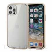 【iPhone12/12 Pro ケース】ハイブリッドケース TOUGH SLIM LITE フレームカラー (アイボリー)