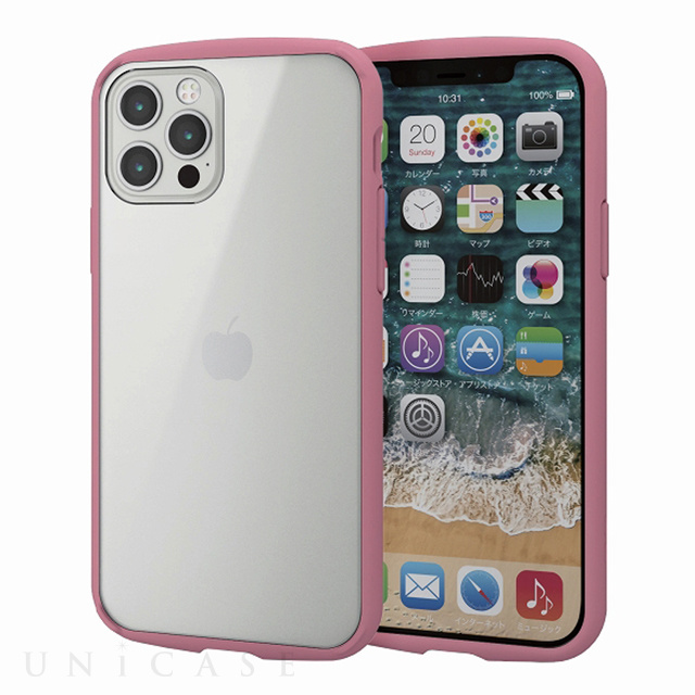 【iPhone12/12 Pro ケース】ハイブリッドケース TOUGH SLIM LITE フレームカラー (ピンク)