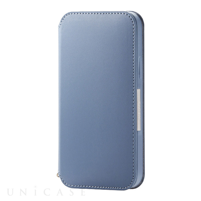 【iPhone12/12 Pro ケース】レザーケース NEUTZ 磁石付き 手帳型 (ブルー)