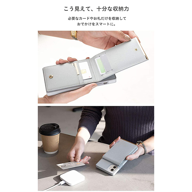 【iPhoneSE(第3/2世代)/8/7/6s/6 ケース】キャッシュレスケース (グレージュ)サブ画像