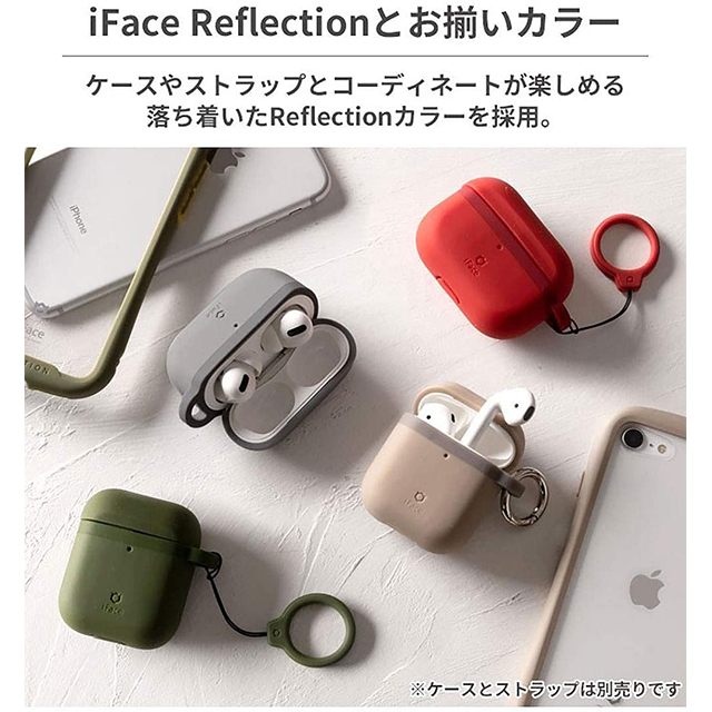 【AirPods(第2/1世代) ケース】iFace Grip On Siliconeケース (レッド)サブ画像