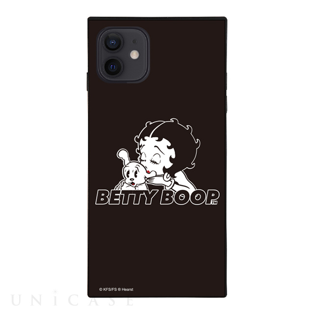 【iPhone12 mini ケース】BETTY BOOP ガラスケース (BLACK KISS)