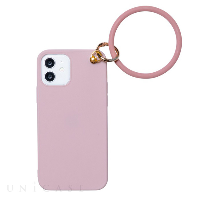 【iPhone12/12 Pro ケース】リング付き背面ケース RING CASE (PINK)