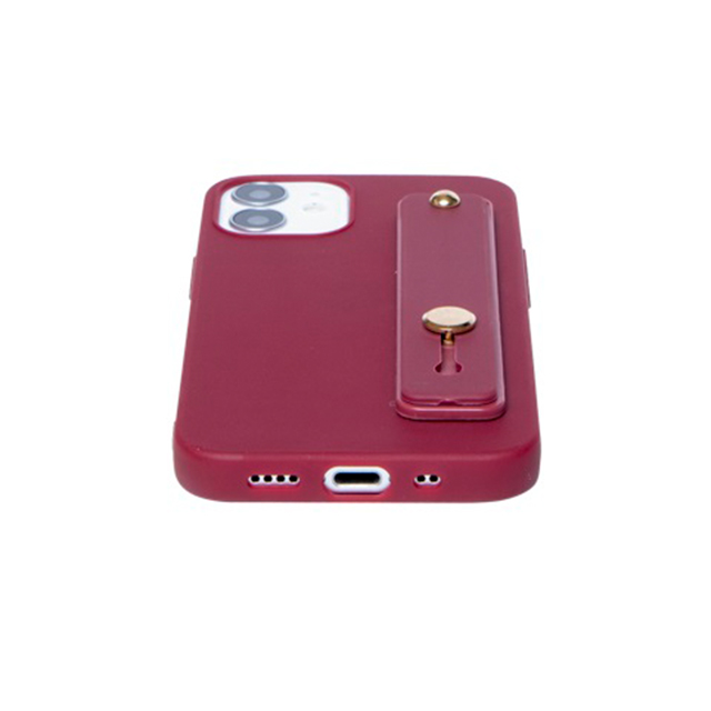 【iPhone12 mini ケース】ベルト付き背面ケース HANDLE (WINERED)サブ画像