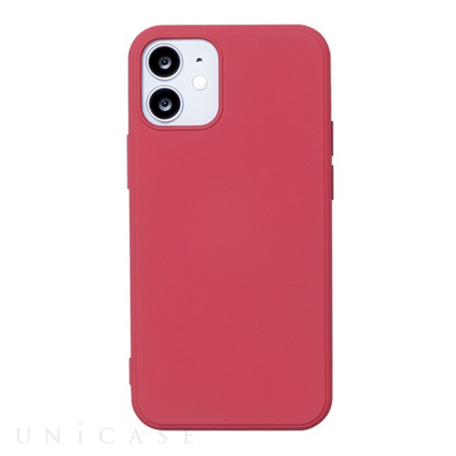 【iPhone12 mini ケース】シリコンケース SILICONE (RED)