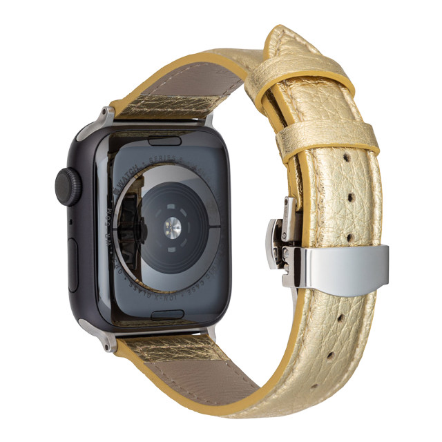 【Apple Watch バンド 41/40/38mm】PikaPika Leather Watchband (Gold) for Apple Watch SE(第2/1世代)/Series9/8/7/6/5/4/3/2/1サブ画像