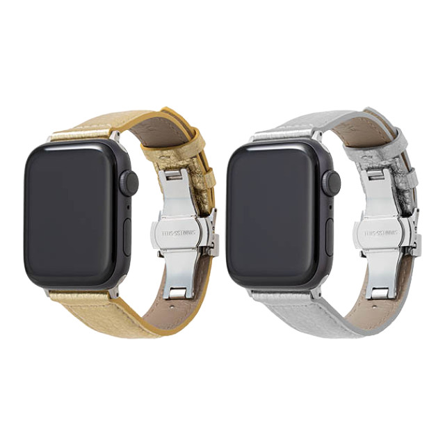 【Apple Watch バンド 41/40/38mm】PikaPika Leather Watchband (Gold) for Apple Watch SE(第2/1世代)/Series9/8/7/6/5/4/3/2/1サブ画像