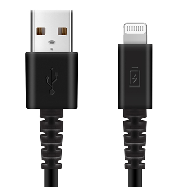 充電/通信 やわらかケーブル USB-A to Lightning 0.5m (ブラック)サブ画像