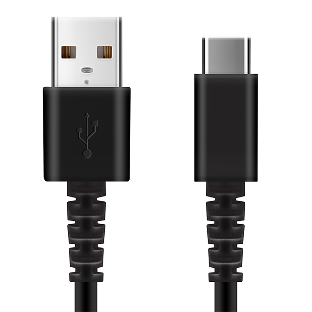 充電/通信 やわらかケーブル USB-A to USB-C 1.2m (ブラック)サブ画像