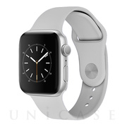 【Apple Watch バンド 49/45/44/42mm】シリコンバンド (ライトグレー) for Apple Watch Ultra2/1/SE(第2/1世代)/Series9/8/7/6/5/4/3/2/1