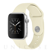 【Apple Watch バンド 49/45/44/42mm】シリコンバンド (アイボリー) for Apple Watch Ultra2/1/SE(第2/1世代)/Series9/8/7/6/5/4/3/2/1
