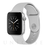 【Apple Watch バンド 41/40/38mm】シリコンバンド (ライトグレー) for Apple Watch SE(第2/1世代)/Series9/8/7/6/5/4/3/2/1