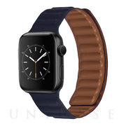【Apple Watch バンド 49/45/44/42mm】フィットレザーバンド (ネイビー) for Apple Watch Ultra2/1/SE(第2/1世代)/Series9/8/7/6/5/4/3/2/1