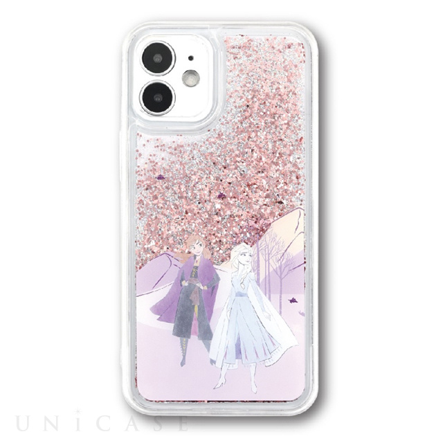 【iPhone12 mini ケース】アナと雪の女王2 グリッターケース (アナ＆エルサ)