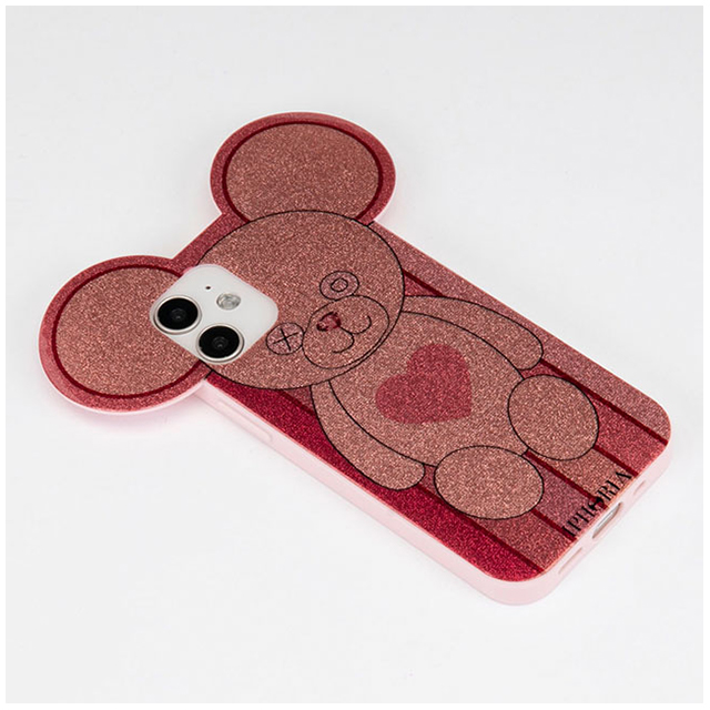 【iPhone12 mini ケース】Teddy (Golden Stripes with Heart)goods_nameサブ画像