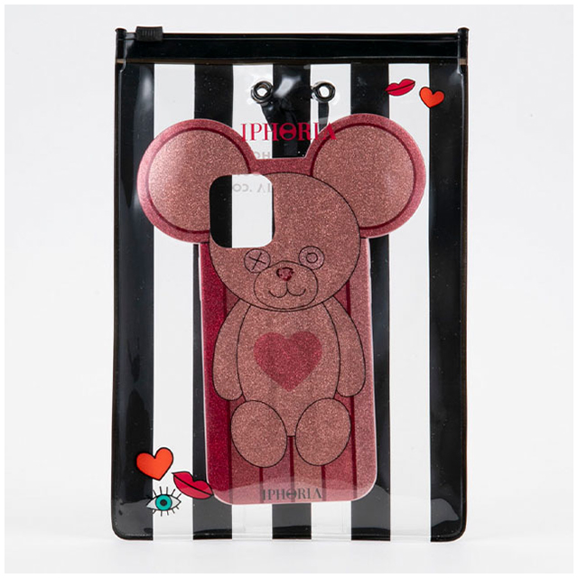 【iPhone12 mini ケース】Teddy (Golden Stripes with Heart)goods_nameサブ画像