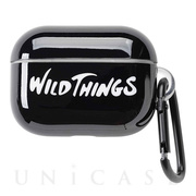 【AirPods Pro(第1世代) ケース】WILD THINGS カラビナ付きTPUケース (ブラック)