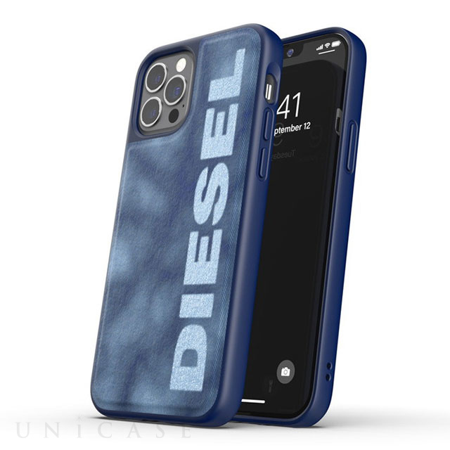 【iPhone12/12 Pro ケース】Denim (Blue/White)