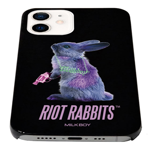 【iPhone12/12 Pro ケース】ブラックケース (Riot Rabbits BK)サブ画像