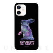 【iPhone12 mini ケース】ブラックケース (Riot Rabbits BK)