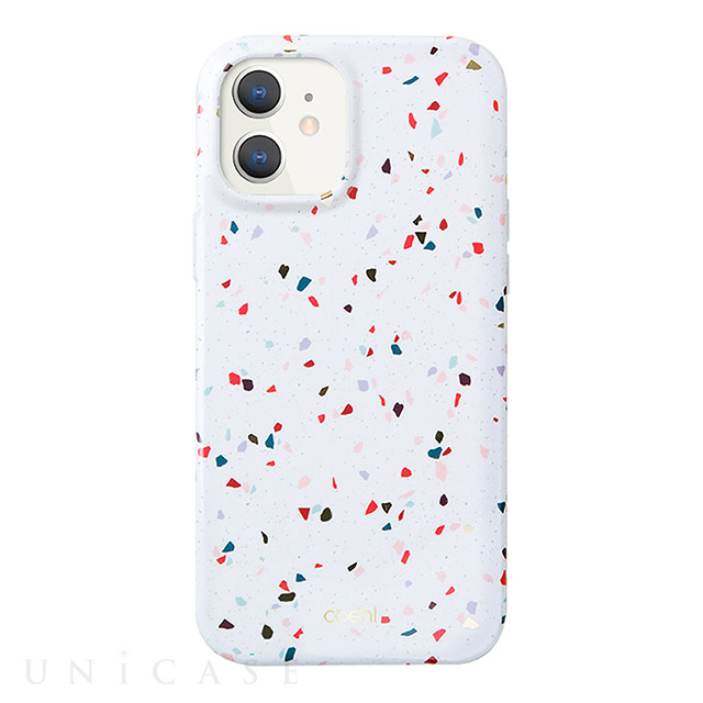 【iPhone12 mini ケース】COEHL TERRAZZO IML技術を採用 耐衝撃ハイブリット素材採用 内側にマイクロファイバー 衝撃にも傷に強い ハードケース (ホワイト)