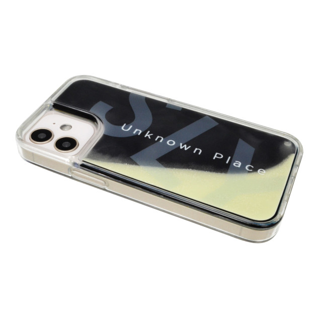 【iPhone12 mini ケース】SLY ラメ入りネオンサンドケース (白×黒)サブ画像