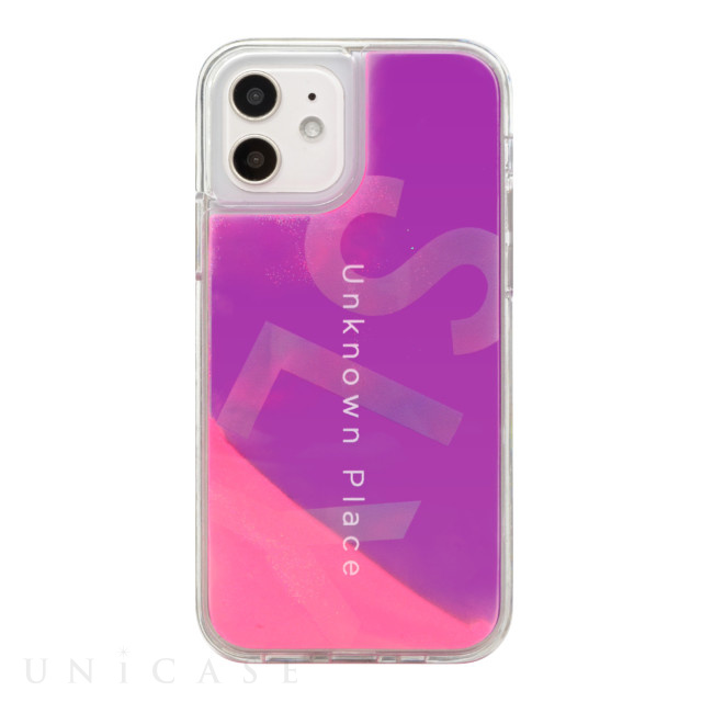 【iPhone12/12 Pro ケース】SLY ラメ入りネオンサンドケース (ピンク×紫)