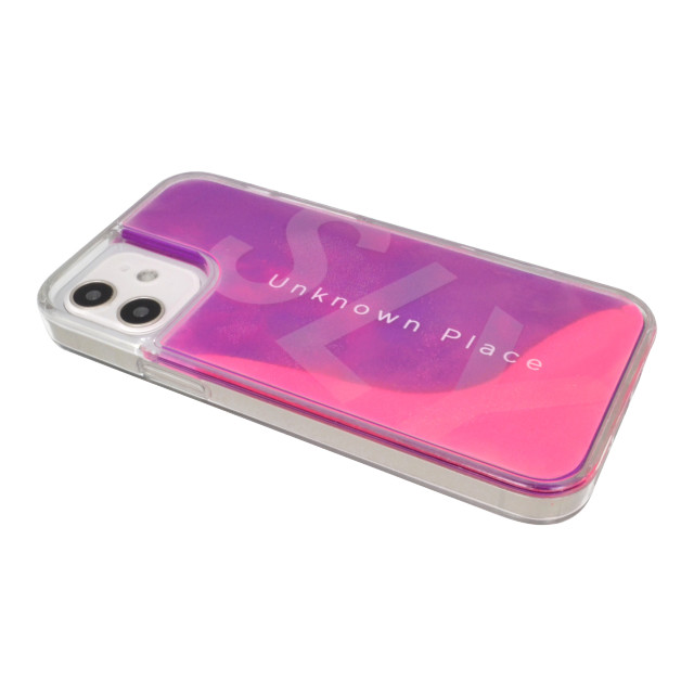 【iPhone12/12 Pro ケース】SLY ラメ入りネオンサンドケース (ピンク×紫)サブ画像