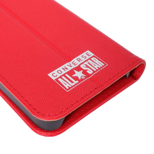 【iPhone12 mini ケース】Logo PU Leather Book Type Case (RED)サブ画像