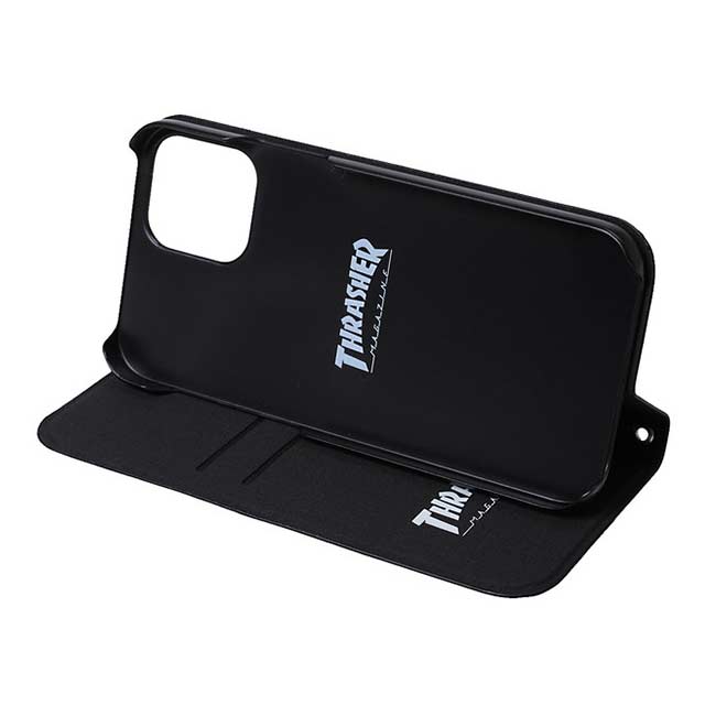 【iPhone12/12 Pro ケース】HOME TOWN Logo PU Leather Book Type Case (BLK/WHT)goods_nameサブ画像