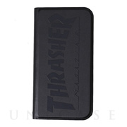 【iPhone12 mini ケース】HOME TOWN Logo PU Leather Book Type Case (BLK/BLK)