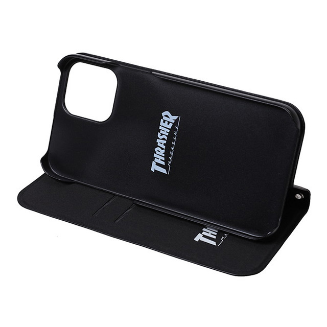 【iPhone12/12 Pro ケース】FLAME MAGZINE Logo PU Leather Book Type Case (BLK/FLAME)goods_nameサブ画像