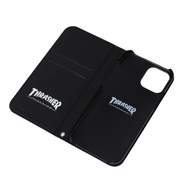 【iPhone12/12 Pro ケース】FLAME MAGZINE Logo PU Leather Book Type Case (NVY/FLAME)goods_nameサブ画像