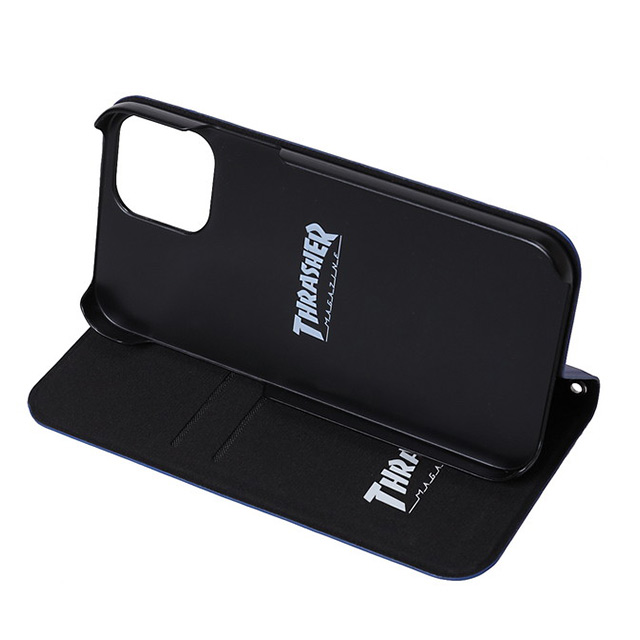 【iPhone12/12 Pro ケース】FLAME MAGZINE Logo PU Leather Book Type Case (NVY/FLAME)goods_nameサブ画像