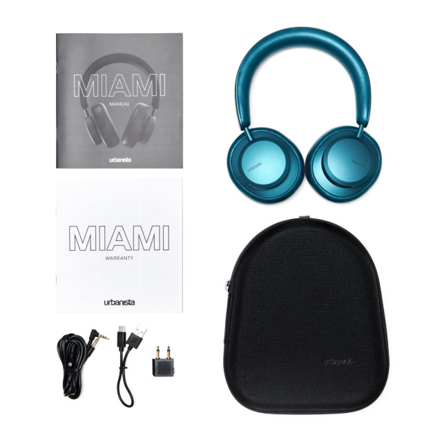 【ワイヤレスイヤホン】MIAMI Noise Cancelling Bluetooth HeedPhone (Teel Green)サブ画像