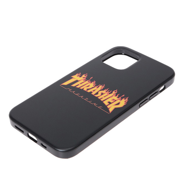 【iPhone12/12 Pro ケース】FLAME MAGZINE Logo Hybrid IML Back Case (BLK/FLAME)サブ画像