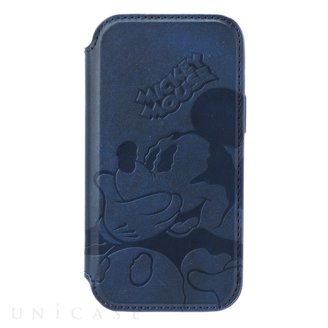 【iPhone12 mini ケース】ガラスフリップケース (ミッキーマウス)